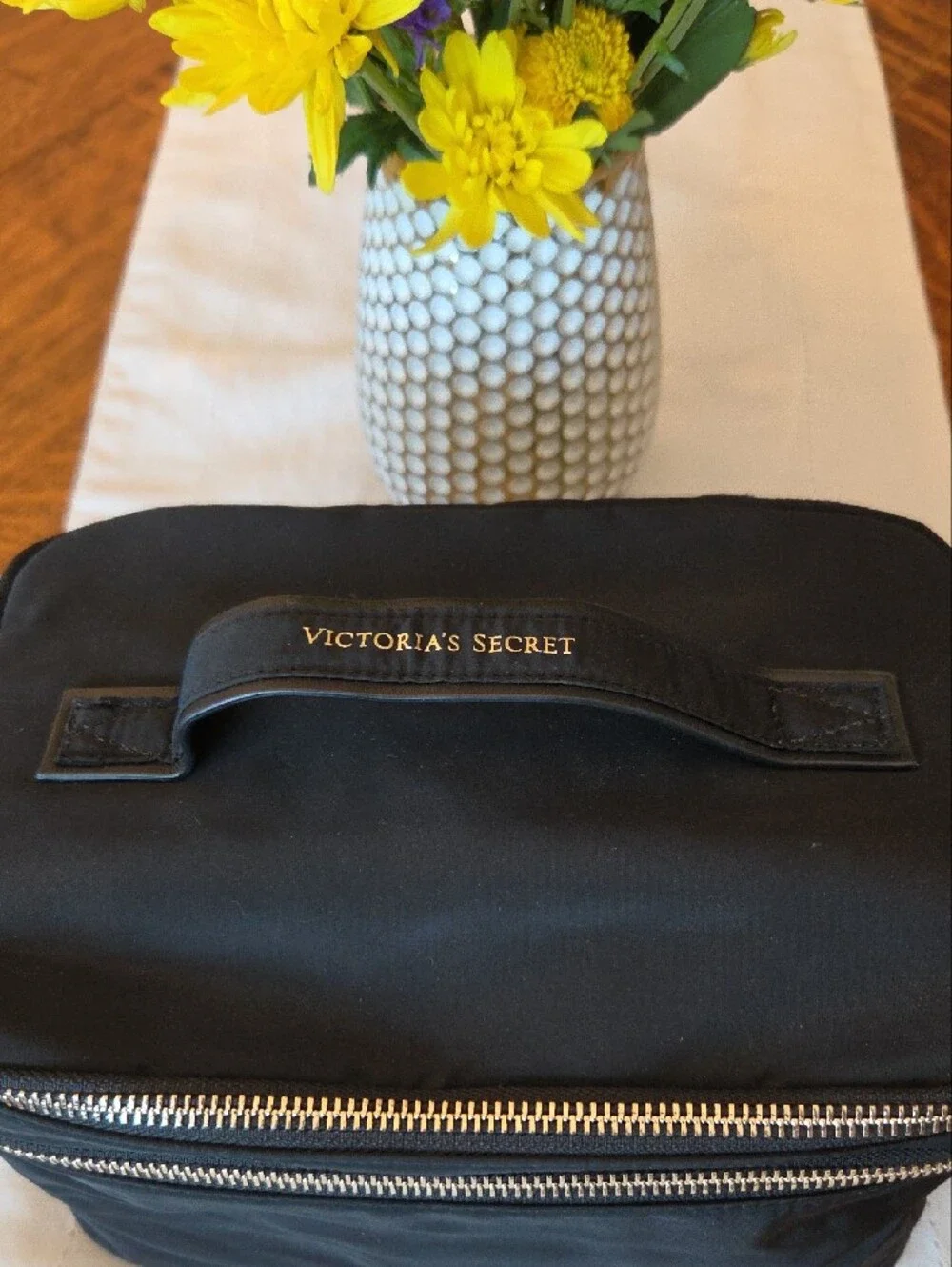 Victoria's Secret Hello Bombshell Black Travel Makeup Case and Pouch